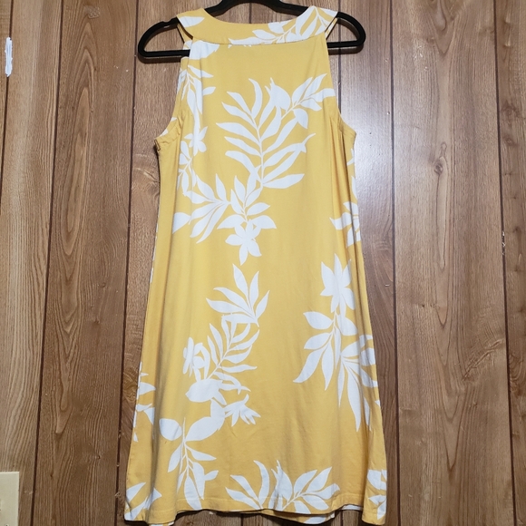 Natural Reflections Yellow and White Midi Dress - Picture 2 of 5